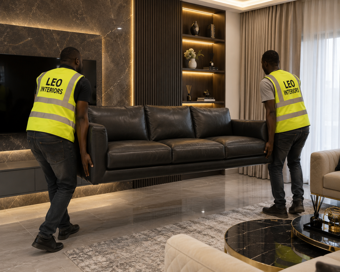 Leo Team Custom Sofa Setup